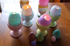 egg shell candles