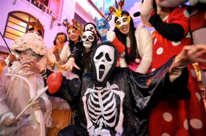celebrate Halloween with eerie costumes