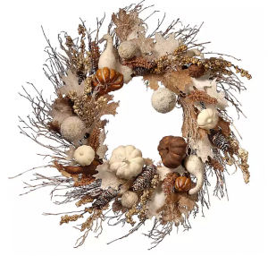 10+ Stylish Xmas Wreath Ideas for this Jolly Season- Nude & Neutral Tone wreath