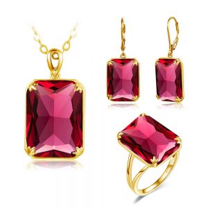 Ruby jewellery set