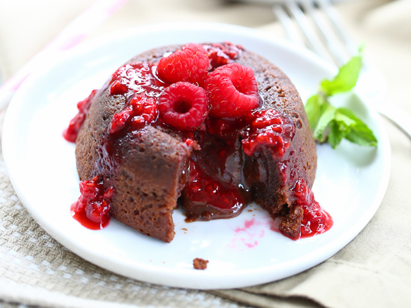 raspberry lava cake