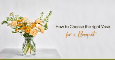 choose right vase for a flower bouquet