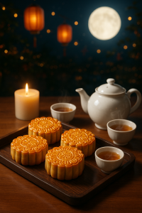 tea with mooncake 