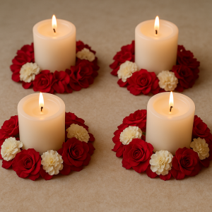 Soy candles with flowers image