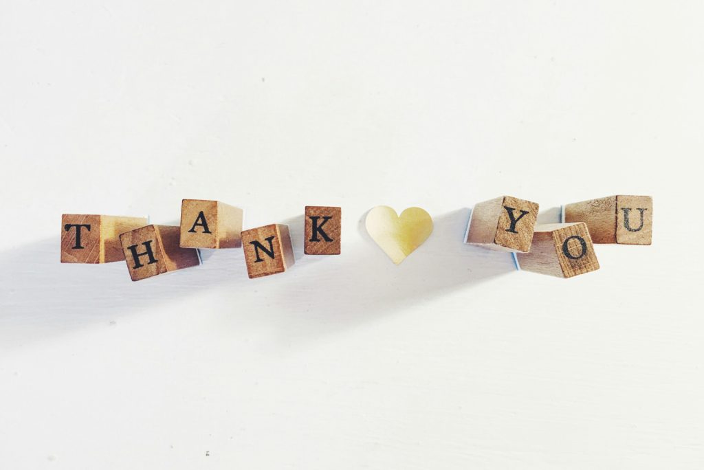 Thank you in words image